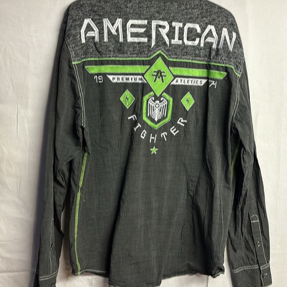 American Fighter Men’s Long Sleeve Button Down Shirt Western Style Size XXL - Picture 8 of 8
